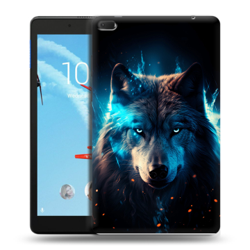 Силиконовый чехол на Lenovo Tab E8 с принтом Волк ночной