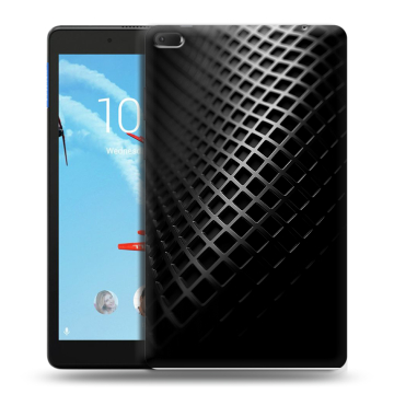 Силиконовый чехол на Lenovo Tab E8 с принтом Текстура металла