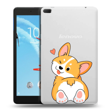 Силиконовый чехол на Lenovo Tab E8 с принтом Корги