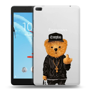 Силиконовый чехол на Lenovo Tab E8 с принтом Плюшевый медведь