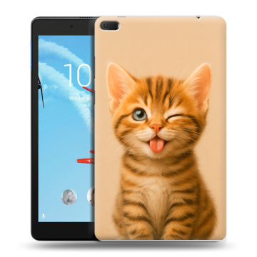 Силиконовый чехол на Lenovo Tab E8 с принтом котенок