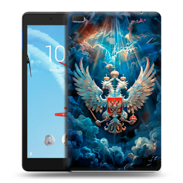 Силиконовый чехол на Lenovo Tab E8 с принтом Герб флаг России