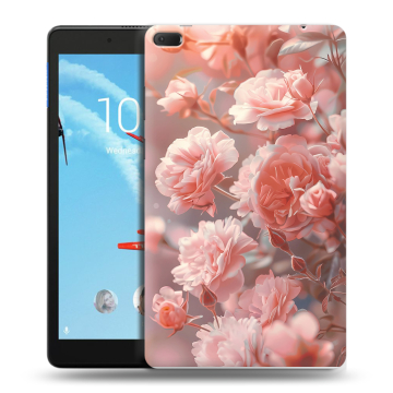 Силиконовый чехол на Lenovo Tab E8 с принтом Розовые розы