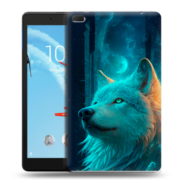 Силиконовый чехол на Lenovo Tab E8 с принтом бабочки саккура Силиконовый чехол на Lenovo Tab E8 с принтом бабочки саккура