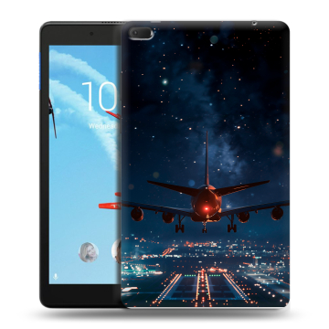 Силиконовый чехол на Lenovo Tab E8 с принтом самолет