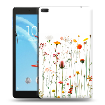 Силиконовый чехол на Lenovo Tab E8 с принтом цветы