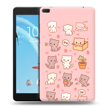 Силиконовый чехол на Lenovo Tab E8 с принтом Hello Kitty Хелоу Кити Силиконовый чехол на Lenovo Tab E8 с принтом Hello Kitty Хелоу Кити