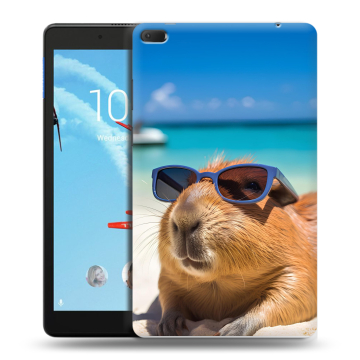 Силиконовый чехол на Lenovo Tab E8 с принтом Капибара