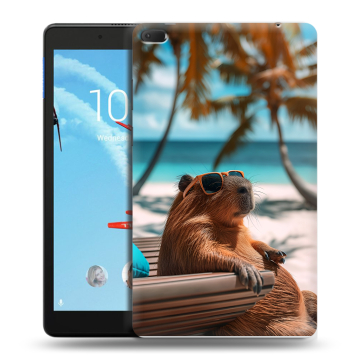 Силиконовый чехол на Lenovo Tab E8 с принтом Капибара