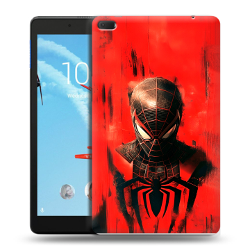 Силиконовый чехол на Lenovo Tab E8 с принтом человек паук spiderman