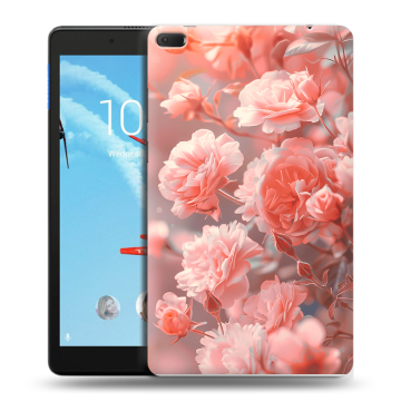 Силиконовый чехол на Lenovo Tab E8 с принтом Розы цветы