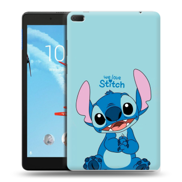 Силиконовый чехол на Lenovo Tab E8 с принтом Лило и Стич