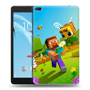 Силиконовый чехол на Lenovo Tab E8 с принтом Майнкрафт Minecraft