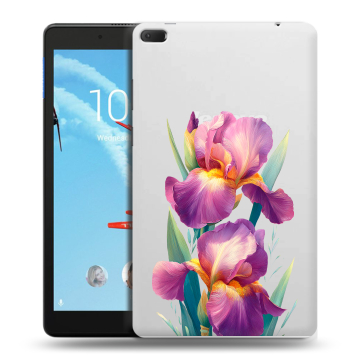 Силиконовый чехол на Lenovo Tab E8 с принтом Цветы орхидеи