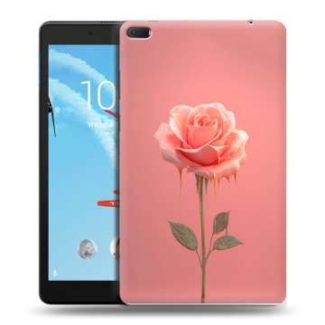 Силиконовый чехол на Lenovo Tab E8 с принтом Розовая роза