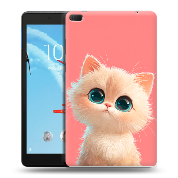 Силиконовый чехол на Lenovo Tab E8 с принтом Розовый котенок