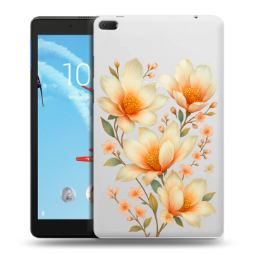 Силиконовый чехол на Lenovo Tab E8 с принтом Цветы