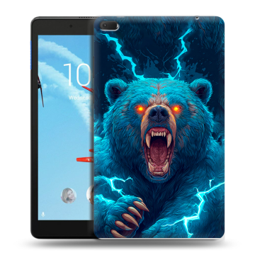 Силиконовый чехол на Lenovo Tab E8 с принтом Медведь