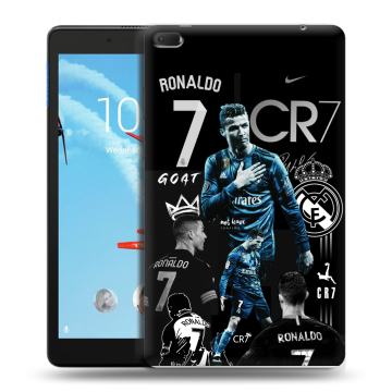 Силиконовый чехол на Lenovo Tab E8 с принтом Реал Роналдо