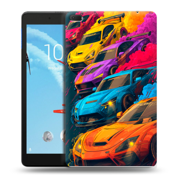 Силиконовый чехол на Lenovo Tab E8 с принтом Тачки