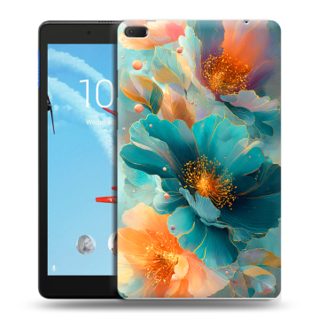 Силиконовый чехол на Lenovo Tab E8 с принтом Цветы
