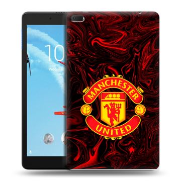 Силиконовый чехол на Lenovo Tab E8 с принтом Manchester United