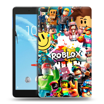Силиконовый чехол на Lenovo Tab E8 с принтом Roblox Роблокс