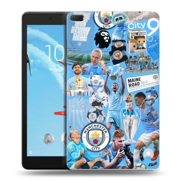 Силиконовый чехол на Lenovo Tab E8 с принтом Man City Манчестер Сити