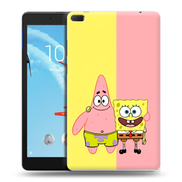Силиконовый чехол на Lenovo Tab E8 с принтом Спанч боб Спанчбоб