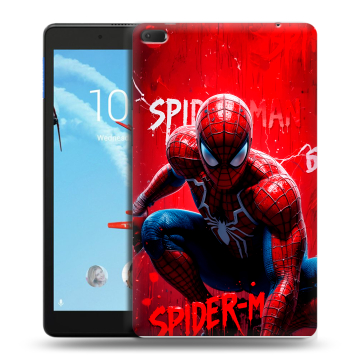 Силиконовый чехол на Lenovo Tab E8 с принтом Spiderman Человек паук