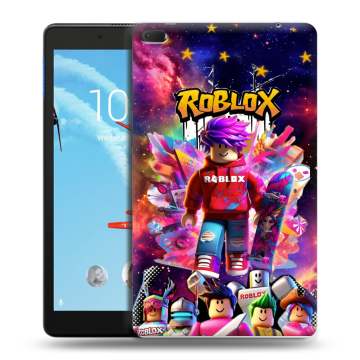 Силиконовый чехол на Lenovo Tab E8 с принтом Roblox Роблокс
