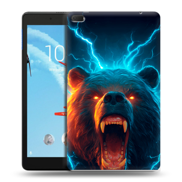 Силиконовый чехол на Lenovo Tab E8 с принтом Медведь