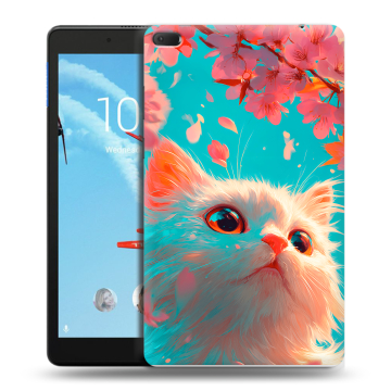 Силиконовый чехол на Lenovo Tab E8 с принтом Красивый кот