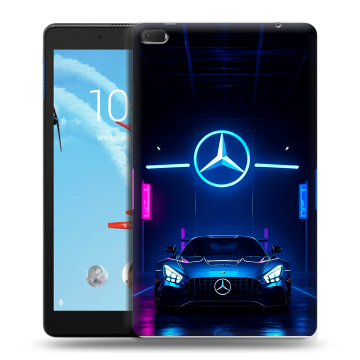 Силиконовый чехол на Lenovo Tab E8 с принтом Mercedes Мерседес