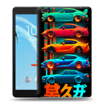 Силиконовый чехол на Lenovo Tab E8 с принтом машины тачки