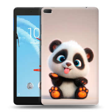 Силиконовый чехол на Lenovo Tab E8 с принтом милая панда
