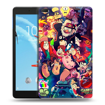 Силиконовый чехол на Lenovo Tab E8 с принтом Gravity Falls Гравити Фолз