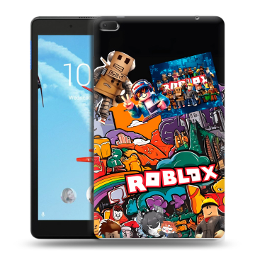 Силиконовый чехол на Lenovo Tab E8 с принтом Roblox Роблокс