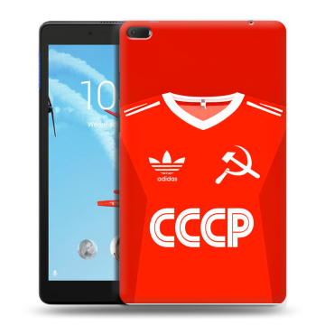 Силиконовый чехол на Lenovo Tab E8 с принтом Флаг Герб СССР