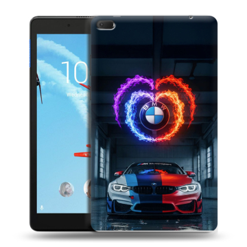 Силиконовый чехол на Lenovo Tab E8 с принтом BMW БМВ
