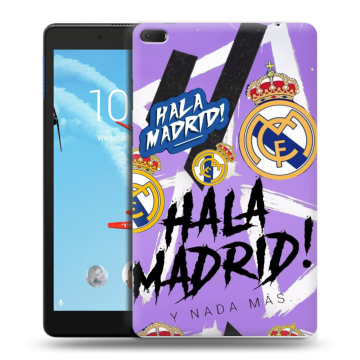 Силиконовый чехол на Lenovo Tab E8 с принтом Real Madrid Реал Мадрид