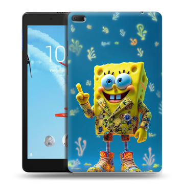 Силиконовый чехол на Lenovo Tab E8 с принтом Спанч боб Спанчбоб