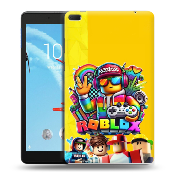 Силиконовый чехол на Lenovo Tab E8 с принтом Roblox Роблокс
