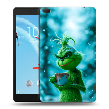 Силиконовый чехол на Lenovo Tab E8 с принтом Новый год гринч