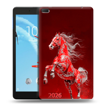 Силиконовый чехол на Lenovo Tab E8 с принтом Новый год