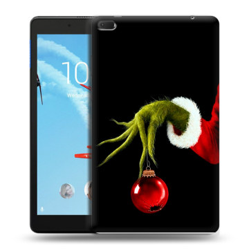 Силиконовый чехол на Lenovo Tab E8 с принтом Новый год Гринч
