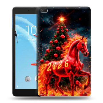 Силиконовый чехол на Lenovo Tab E8 с принтом Новый год