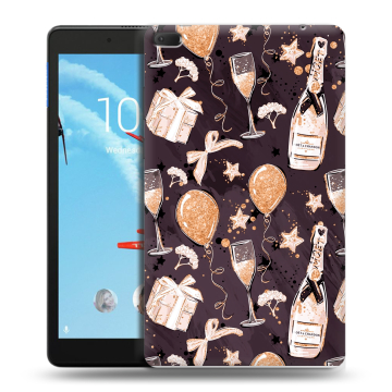Силиконовый чехол на Lenovo Tab E8 с принтом Новый год