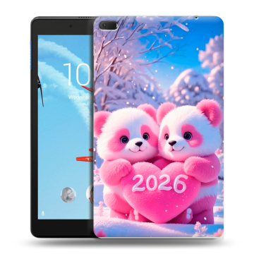 Силиконовый чехол на Lenovo Tab E8 с принтом Новый год