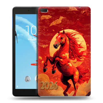 Силиконовый чехол на Lenovo Tab E8 с принтом Новый год